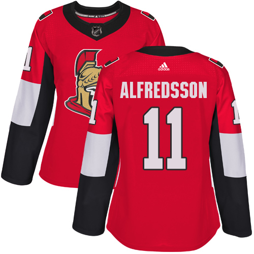 Adidas Ottawa Senators 11 Daniel Alfredsson Red Home Authentic Women Stitched NHL Jersey